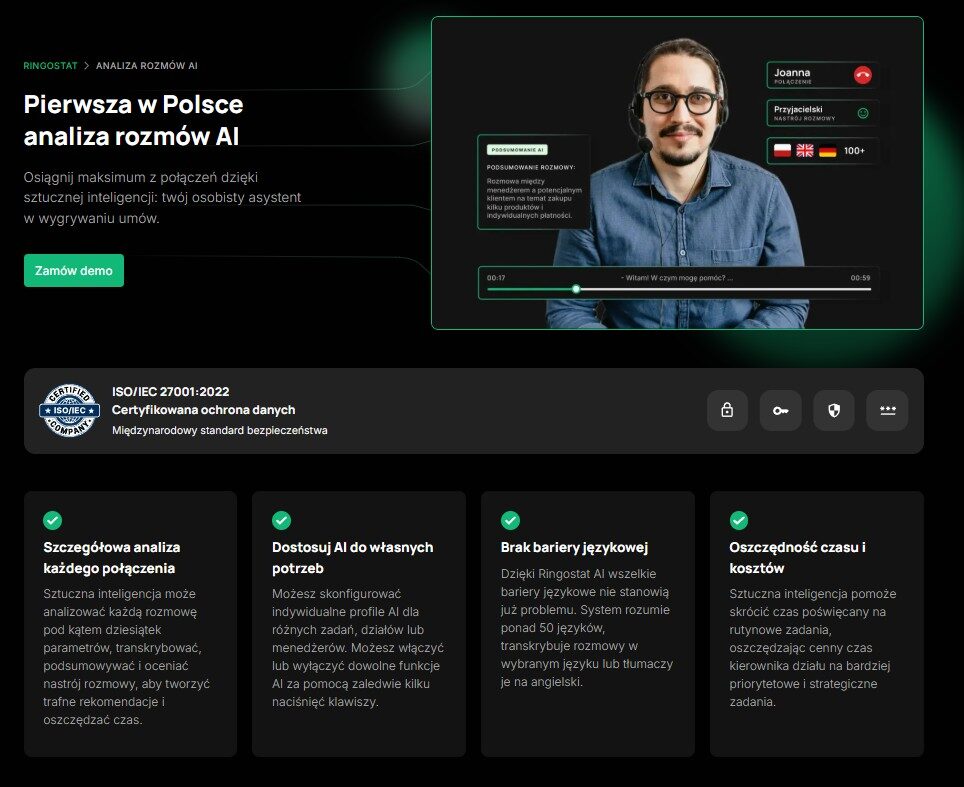 Ringostat - transkrypcja rozmów