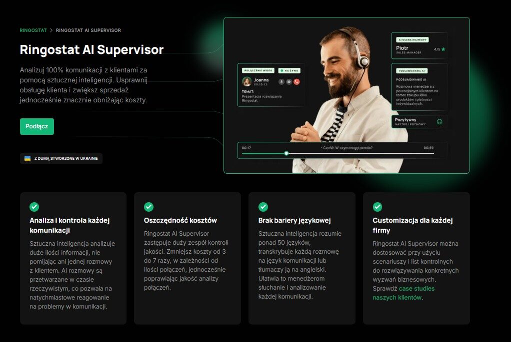 Ringostat - transkrypcja rozmów